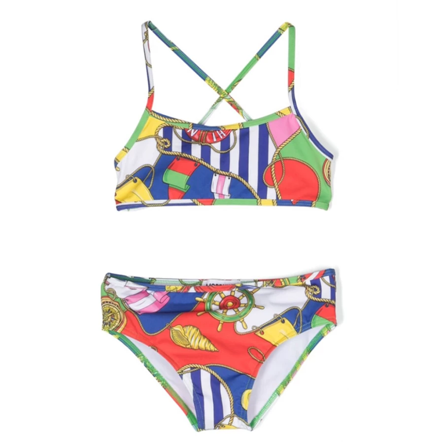 "KIDS21 Multi-Colored Printed Bikini Set for Women - Trendy Summer Swimwear"