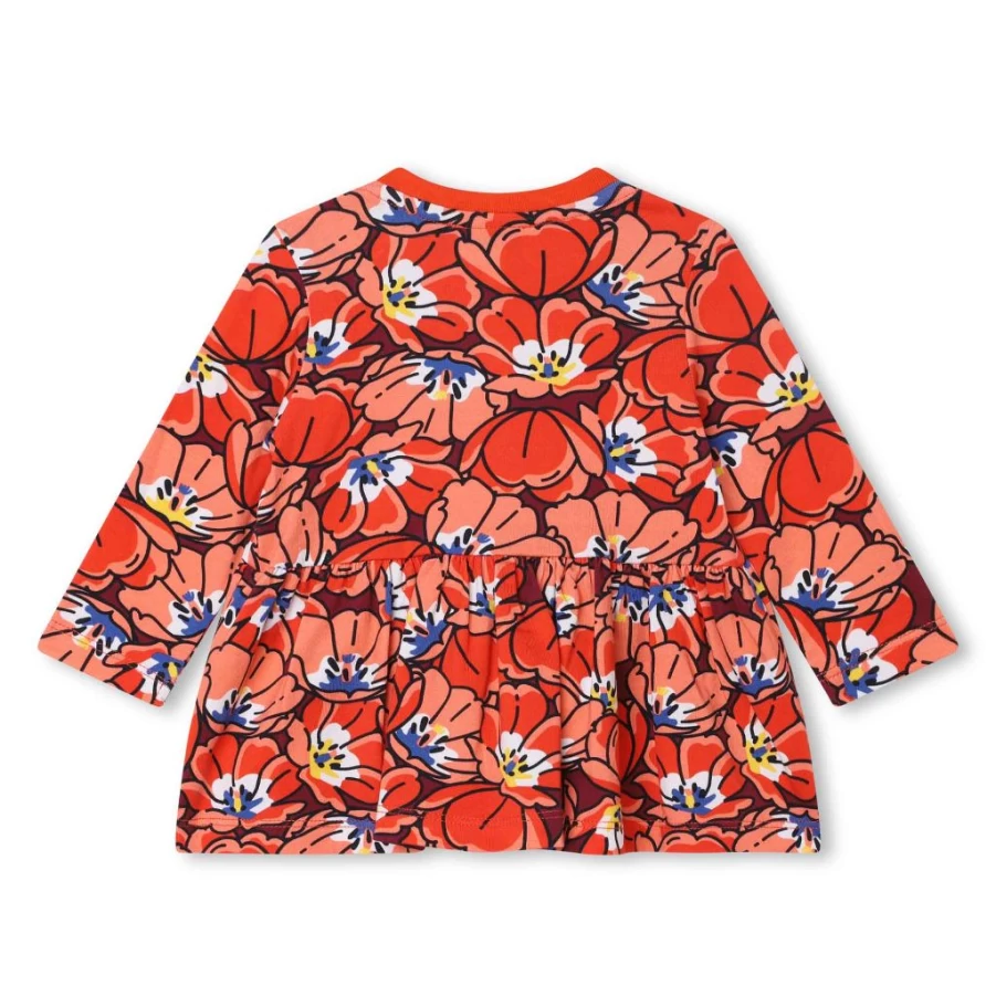 KIDS21 Peach Floral Long Sleeve T-Shirt for Women - Ikebana Print Casual Top