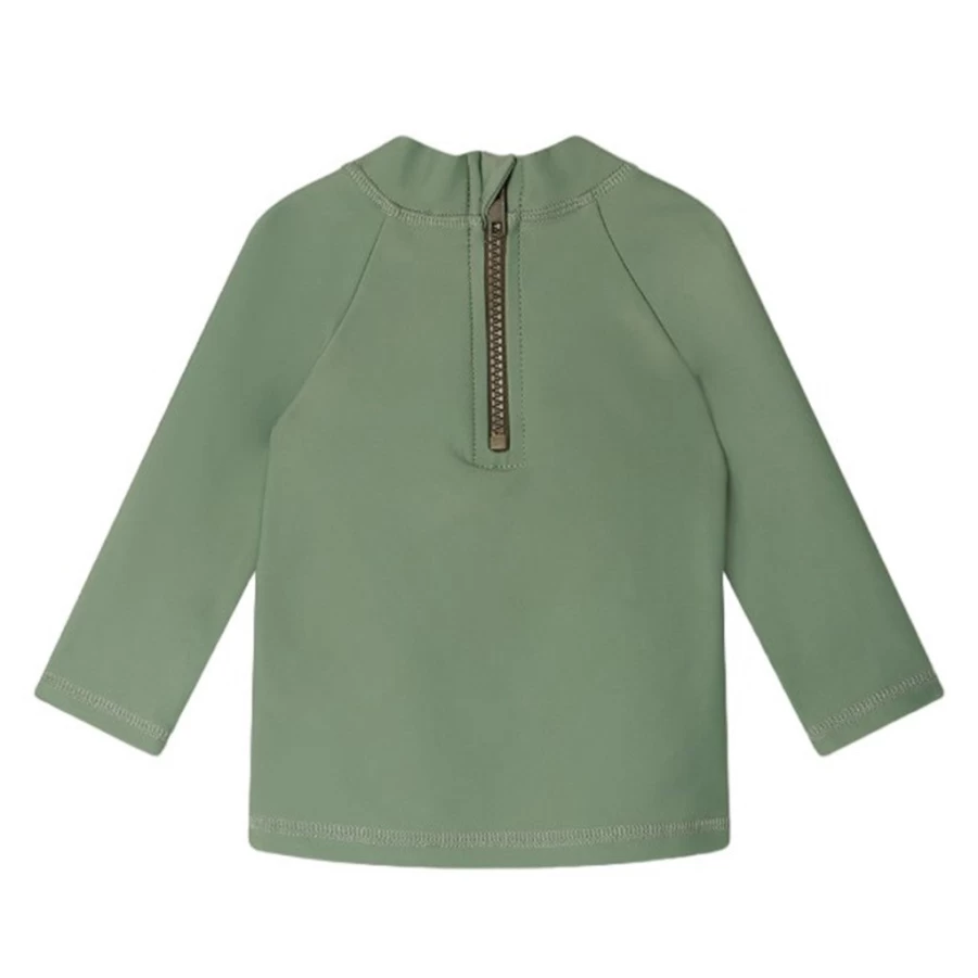 KIDS21 Green Rash Guard for Kids - UPF 50+ Sun Protection Swim Shirt