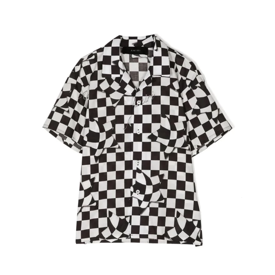 "KIDS21 Black Checkered Shirt for Kids - Stylish Plaid Button-Up Top"