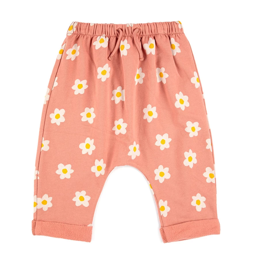 "KIDS21 Peach Little Flower Harem Pants for Girls - Comfortable & Stylish"