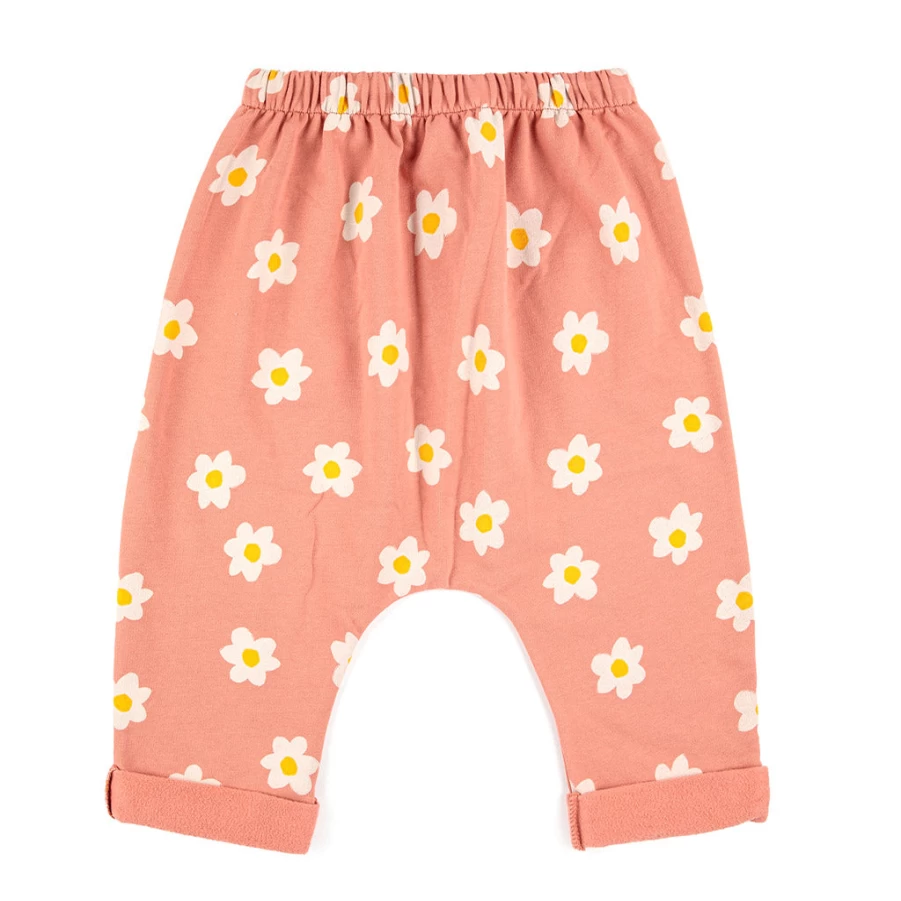 "KIDS21 Peach Little Flower Harem Pants for Girls - Comfortable & Stylish"