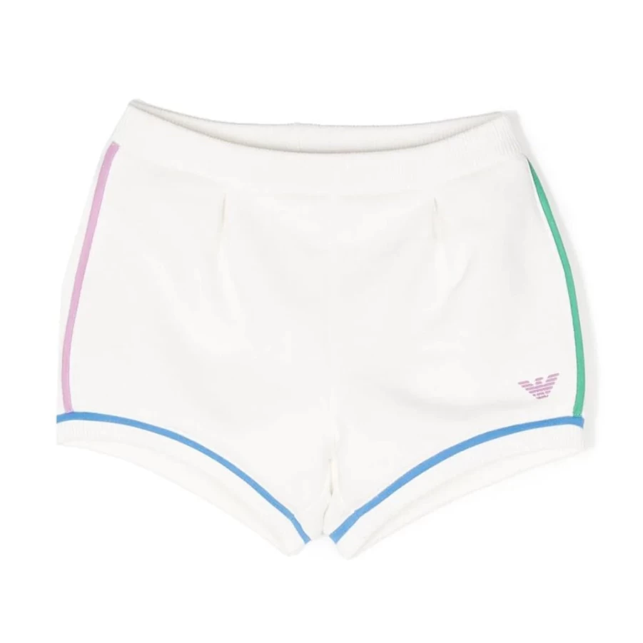 KIDS21 White Logo Embroidered Shorts for Kids - Comfortable Cotton Summer Shorts