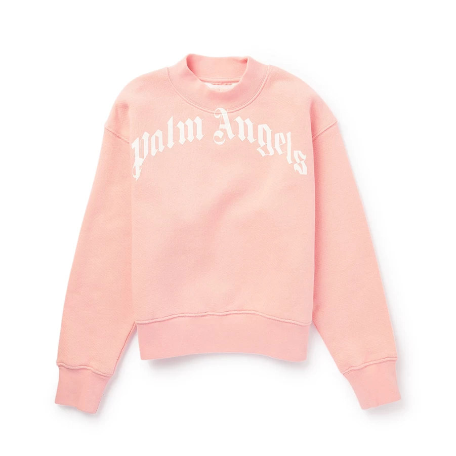 KIDS21 Pink Curve Logo Sweatshirt for Kids - Soft Cotton Pullover