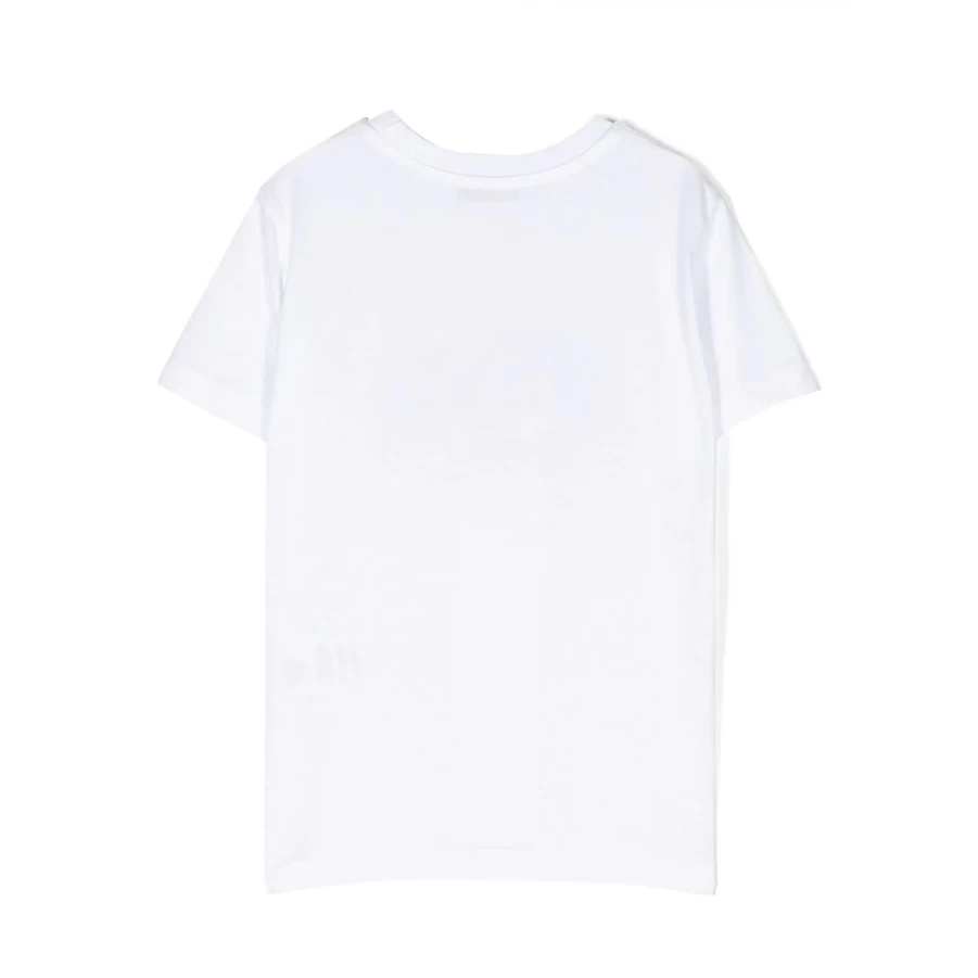 KIDS21 White Splash Logo Print T-Shirt for Kids - Stylish Graphic Tee