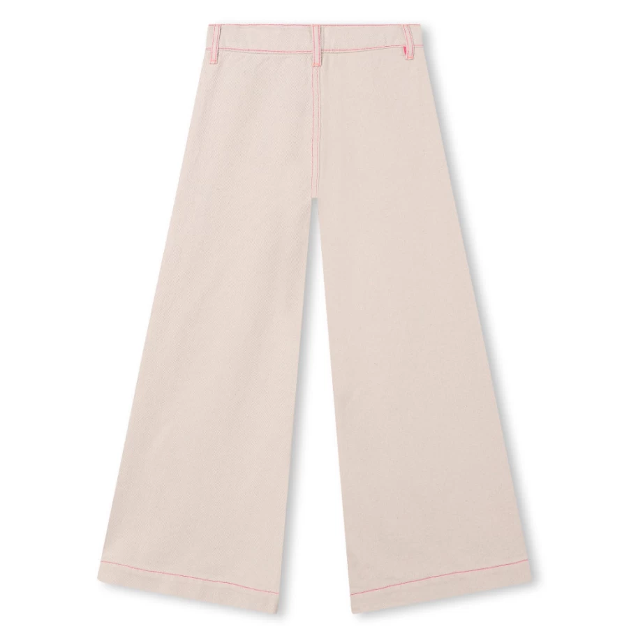 KIDS21 Beige Rainbow Flare Jeans for Kids - Stylish & Trendy High-Waist Flared Pants