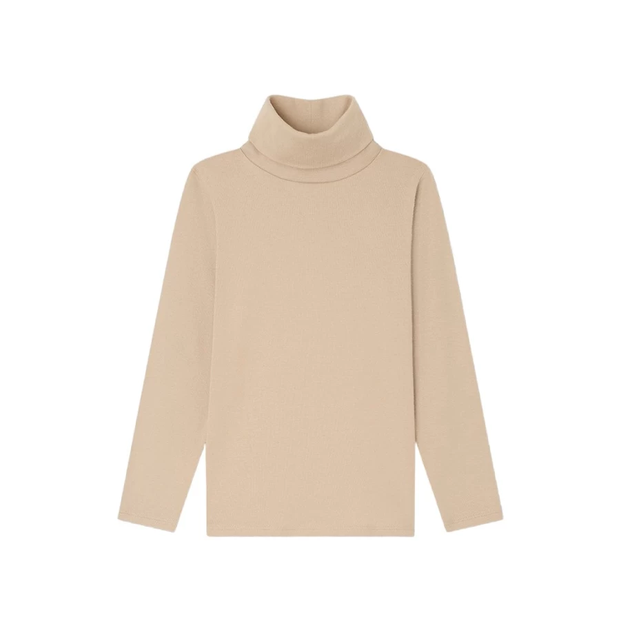 KIDS21 Women's Beige Turtleneck Sweater - Soft Winter Knit Top
