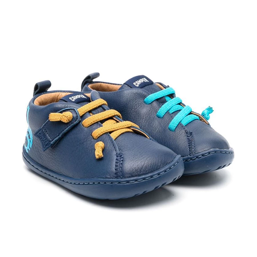 KIDS21 Blue First Walker Shoes for Twins - Toddler Learning Walking Shoes