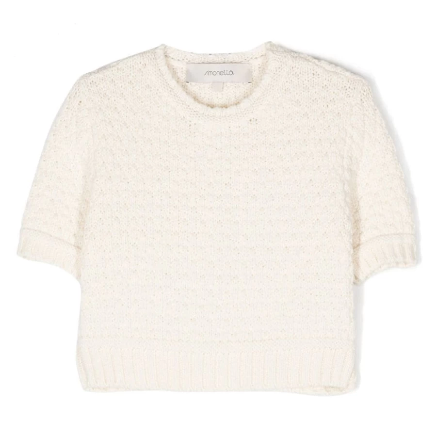"KIDS21 Ivory Textured Sweater for Kids - Soft & Cozy Knit Pullover"