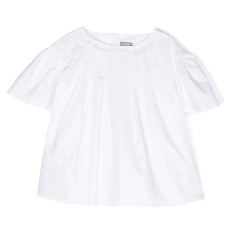 "KIDS21 Women's White Cotton Blouse - Soft Comfortable Top"