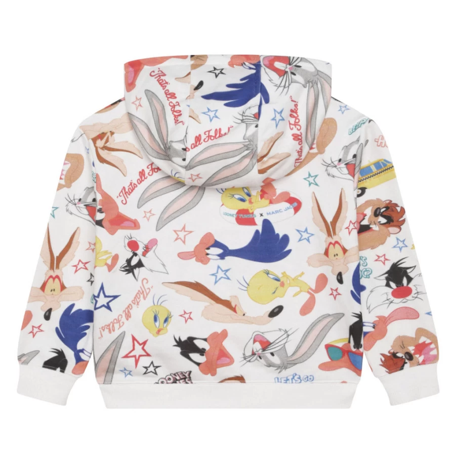 KIDS21 White Looney Tunes X Marc Jacobs Inspired Kids Cardigan