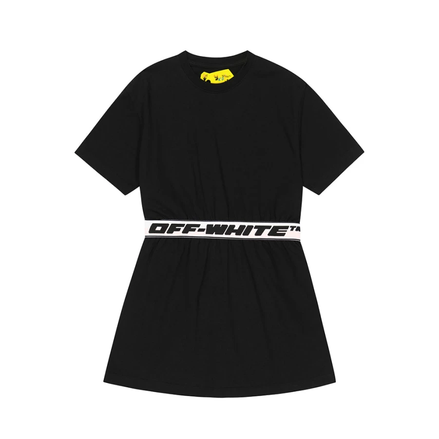 KIDS21 Black Industrial Tape Dress - Edgy Fashion for Trendy Outfits