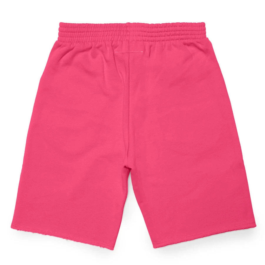 KIDS21 Fuchsia Logo Sweat Shorts for Kids - Comfortable Cotton Blend Athletic Shorts with Embroidered Design