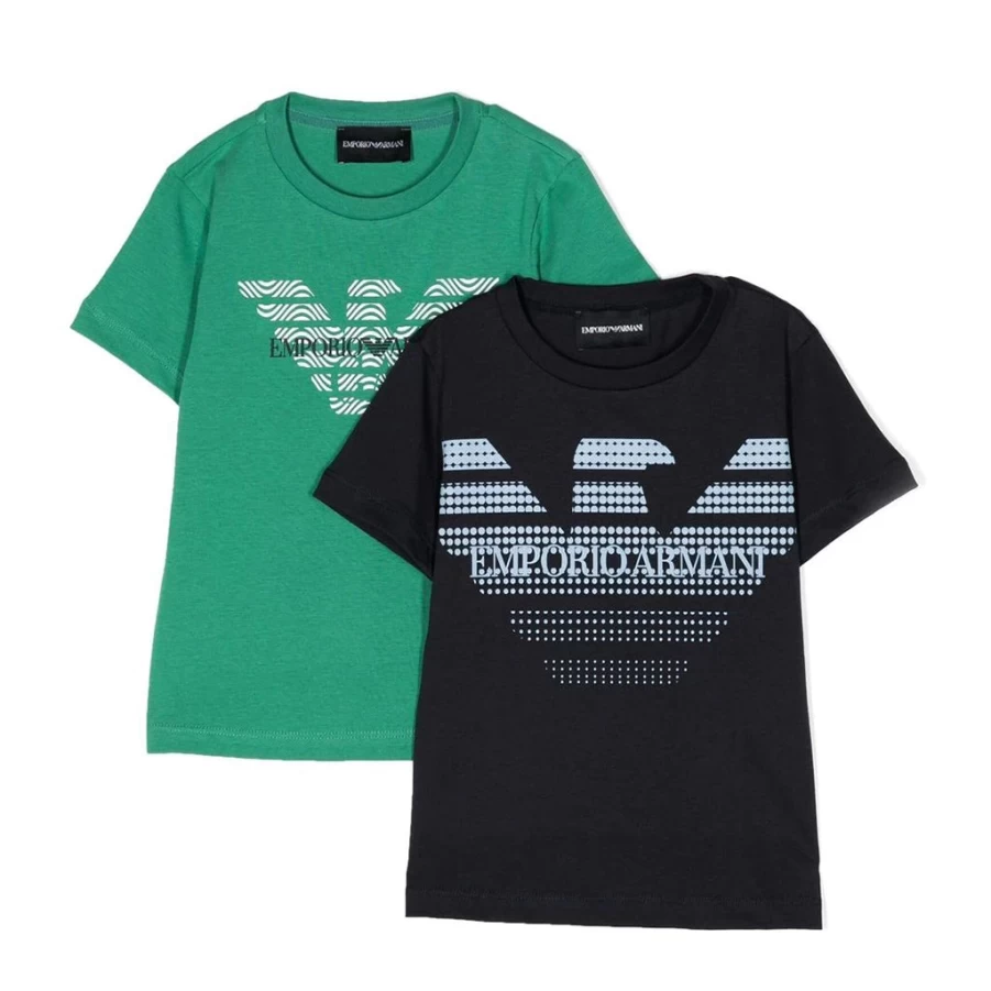 "KIDS21 Green Kids T-Shirt Set - 2 Pack Boys & Girls Cotton Tees"
