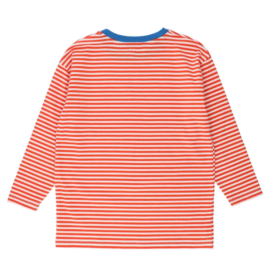"KIDS21 Red Striped Contrast-Trim T-Shirt for Kids"