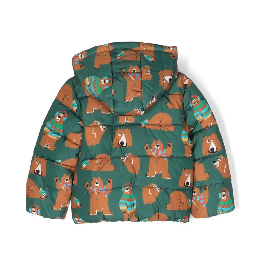 "KIDS21 Multi-Colored Winter Bears Puffer Jacket for Kids – Warm & Stylish"