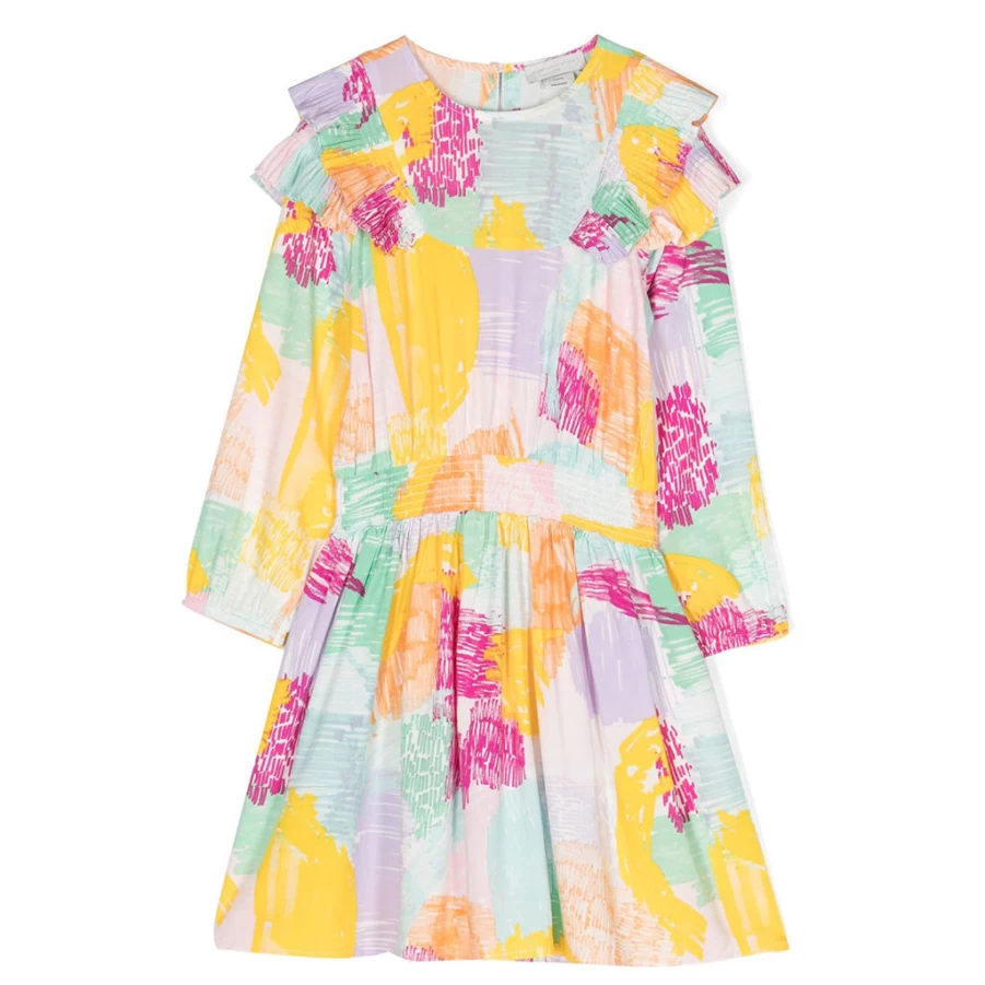 KIDS21 Multi-Colored Felt Tip Scribble Dress for Kids - Playful Colorful Design