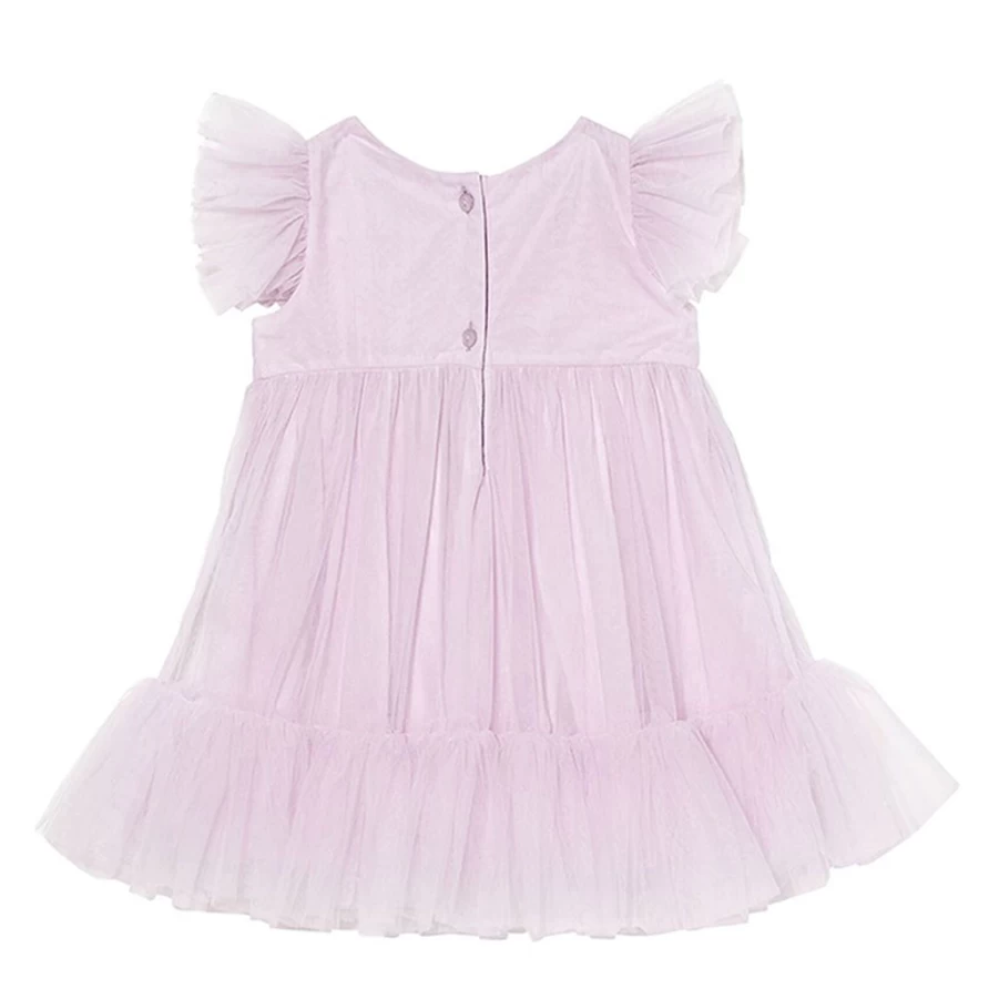 KIDS21 Purple Tulle Dress for Girls - Bebe Tres Chic Elegant Party Gown