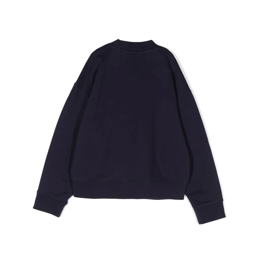 KIDS21 Navy Curve Logo Sweatshirt for Kids - Comfortable Cotton Crewneck Pullover