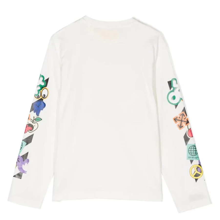 "KIDS21 White Picture Stickers Graphic T-Shirt for Kids"
