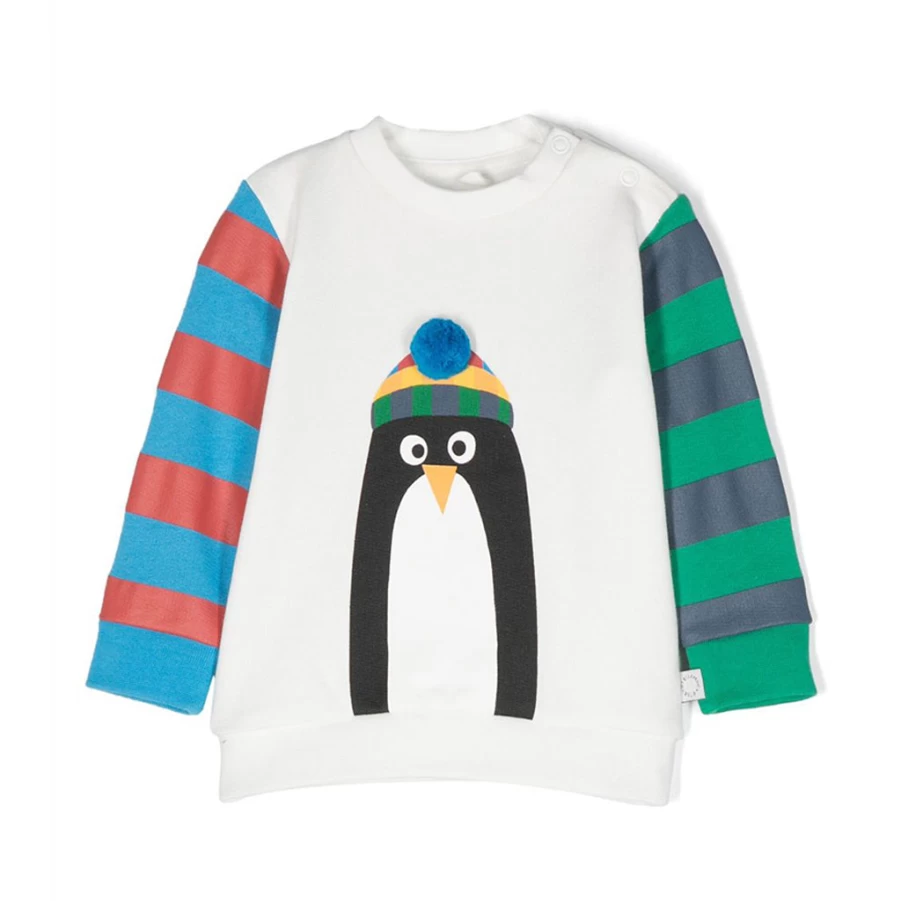 KIDS21 Ivory Penguin Sweatshirt for Kids - Cute Animal Print Pullover