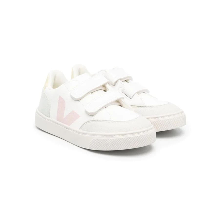 KIDS21 White V-12 Sneakers for Kids - Lightweight & Comfortable Small Size