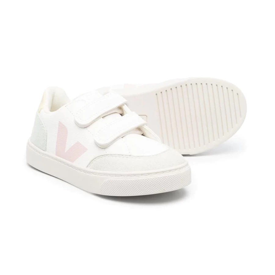 KIDS21 White V-12 Sneakers for Kids - Lightweight & Comfortable Small Size