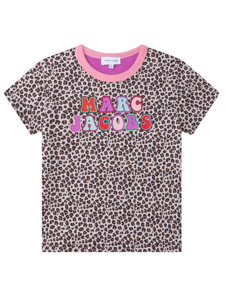 "KIDS21 Multi-Colored Cheetah Print Logo T-Shirt for Kids"