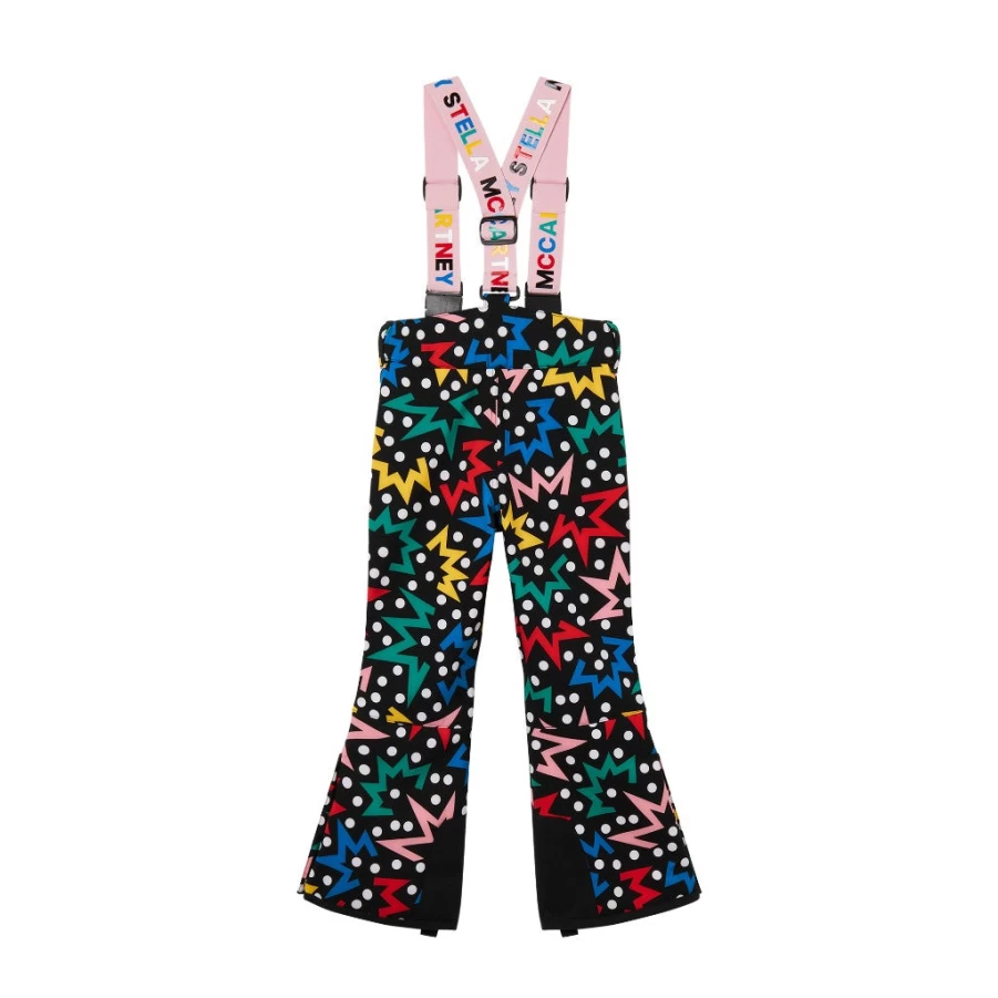 KIDS21 Multi-Colored Scribbles Snow Trousers for Kids - Waterproof Winter Pants