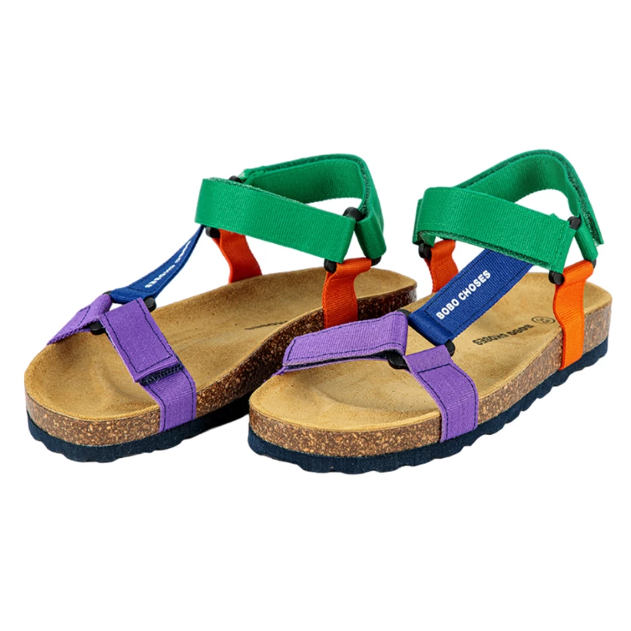 KIDS21 Multi-Colored Color Block Straps Sandals for Kids - Trendy Comfortable Footwear