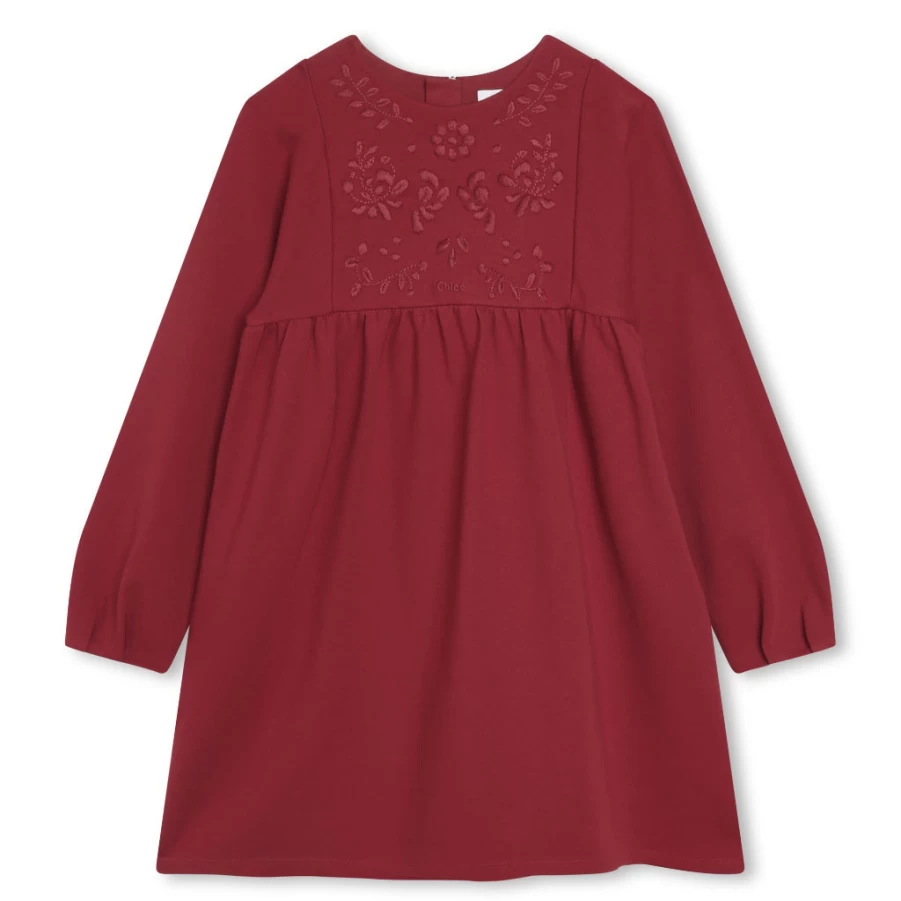 "KIDS21 Red Long Sleeve Dress for Kids - Stylish & Comfortable Girls' Dress"