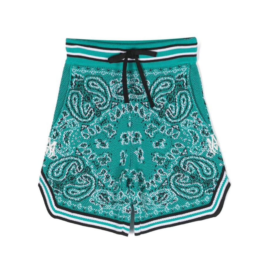 KIDS21 Green Bandana Print Shorts for Kids - Comfortable Cotton Summer Shorts