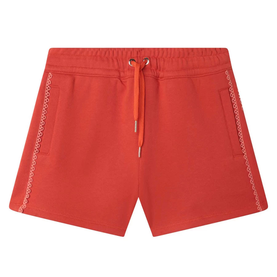 KIDS21 Orange Fleece Shorts for Kids - Soft & Comfortable Winter Sleepwear