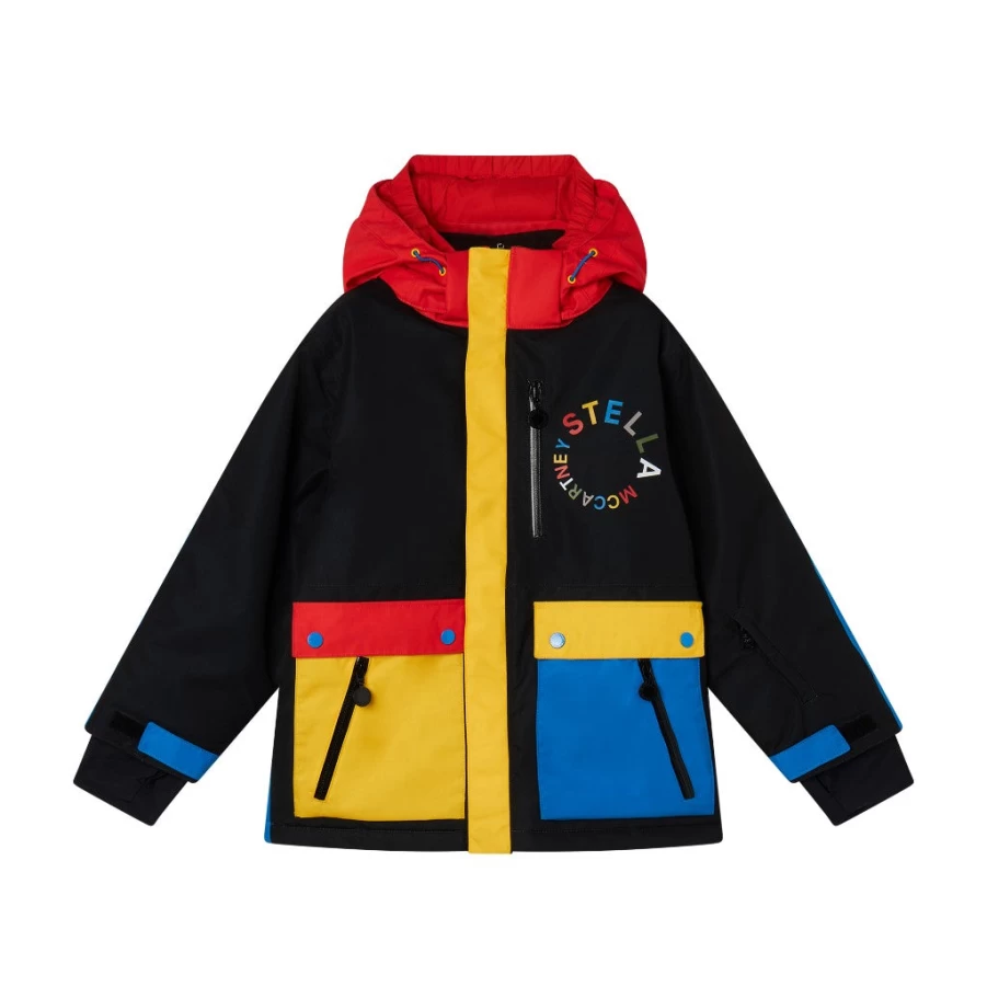 KIDS21 Multi-Colored Colour-Block Snow Jacket for Kids - Winter Waterproof Warm Coat