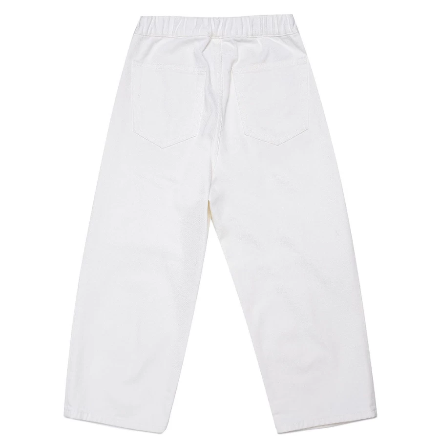 KIDS21 Ivory Wide Leg Jeans for Kids - Comfortable Stretch Denim Pants