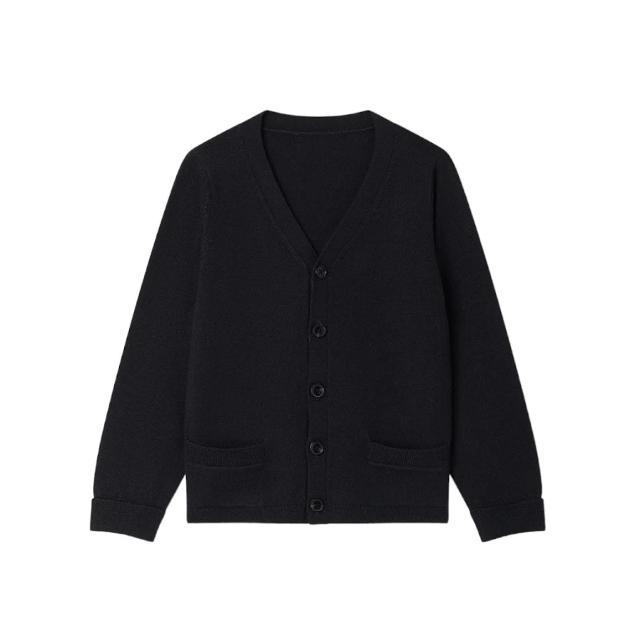KIDS21 Black Tilian Cardigan for Kids - Stylish & Comfortable Knitwear