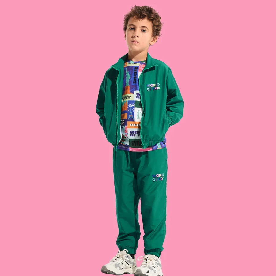KIDS21 Green Track Pants for Kids - Comfortable Athletic Jogging Pants