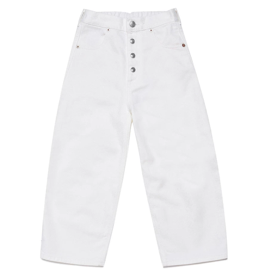 KIDS21 Ivory Wide Leg Jeans for Kids - Comfortable Stretch Denim Pants