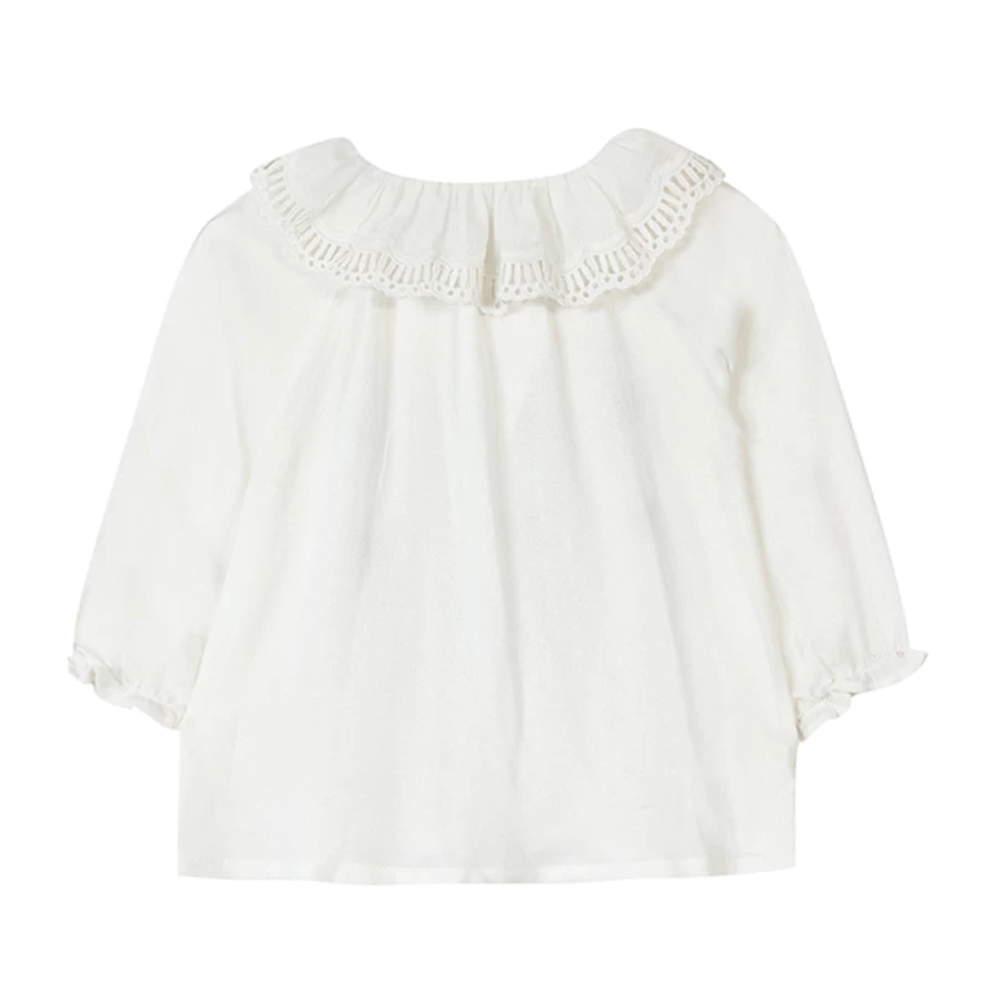 KIDS21 White Button Front Blouse for Girls - Stylish & Comfortable Top