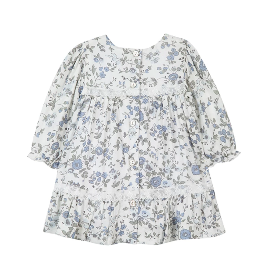 KIDS21 Multi-Colored Liberty Print Floral Dress for Girls - Stylish & Comfortable