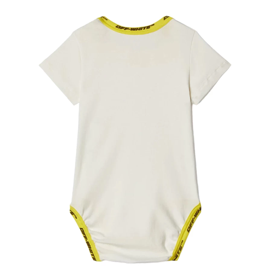 KIDS21 White Industrial Logo Bodysuit Set for Kids - Premium Quality Baby Clothing