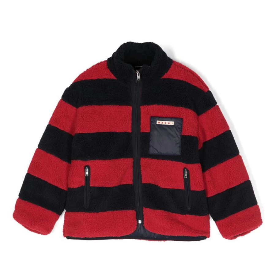 "KIDS21 Red Stripes Jacket for Kids – Stylish & Comfortable Outerwear"