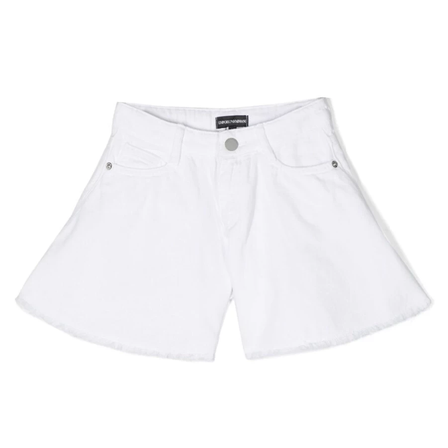 "KIDS21 White Denim Shorts for Kids - Stylish & Comfortable"