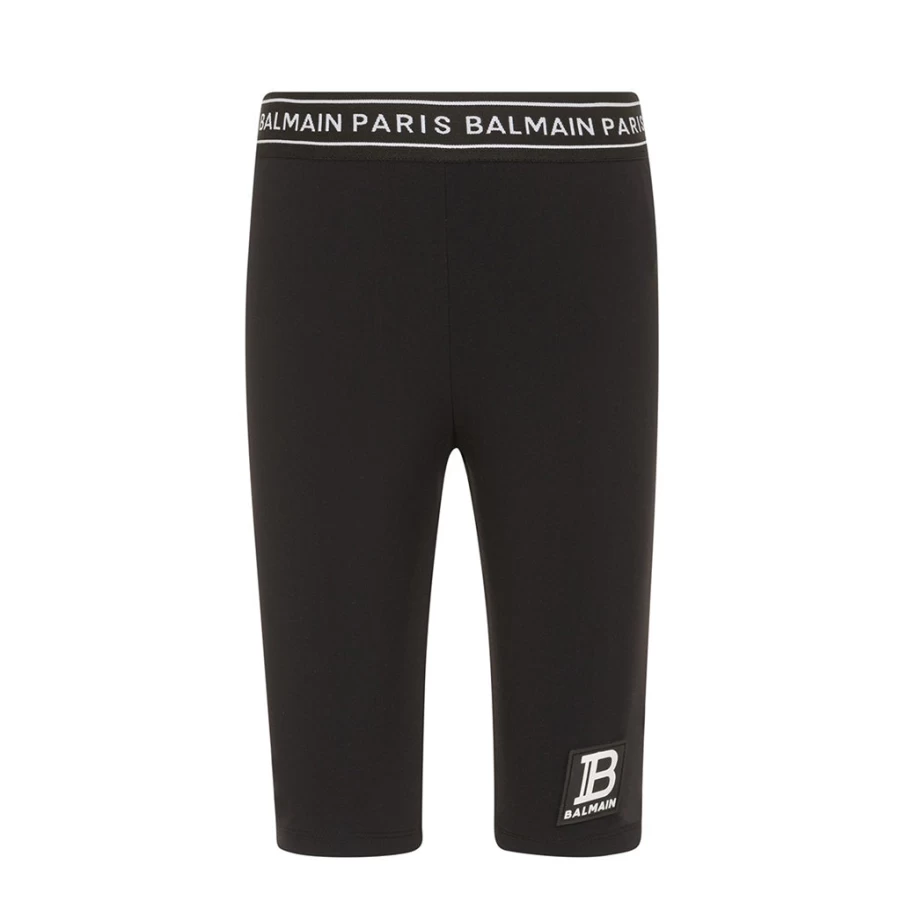 KIDS21 Black Logo Sports Shorts for Kids - Athletic Running Shorts with Embroidered Design