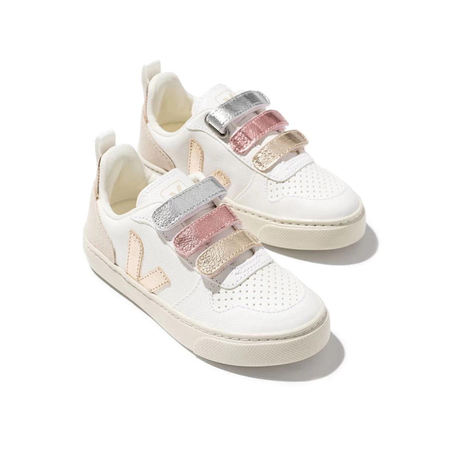 KIDS21 White V-10 Sneakers for Kids - Lightweight & Comfortable