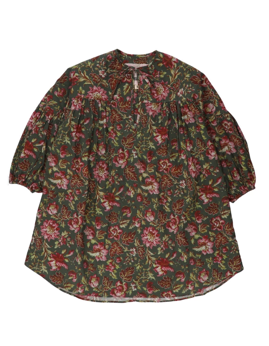 KIDS21 Green Abigail Smock Dress for Kids - Stylish & Comfortable Girls' Dress