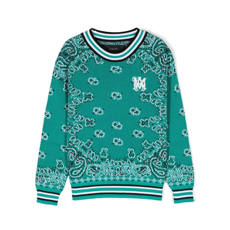 KIDS21 Green Bandana Print Crewneck Sweatshirt for Kids