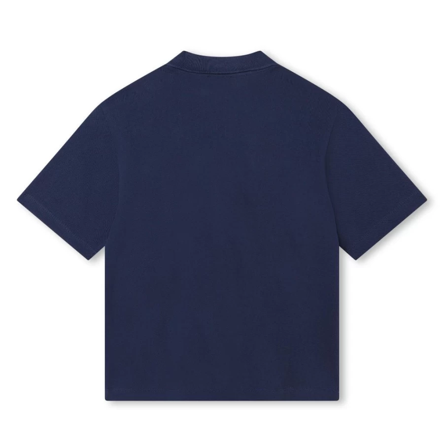 KIDS21 Navy Logo Polo T-Shirt for Kids | Classic Embroidered Design