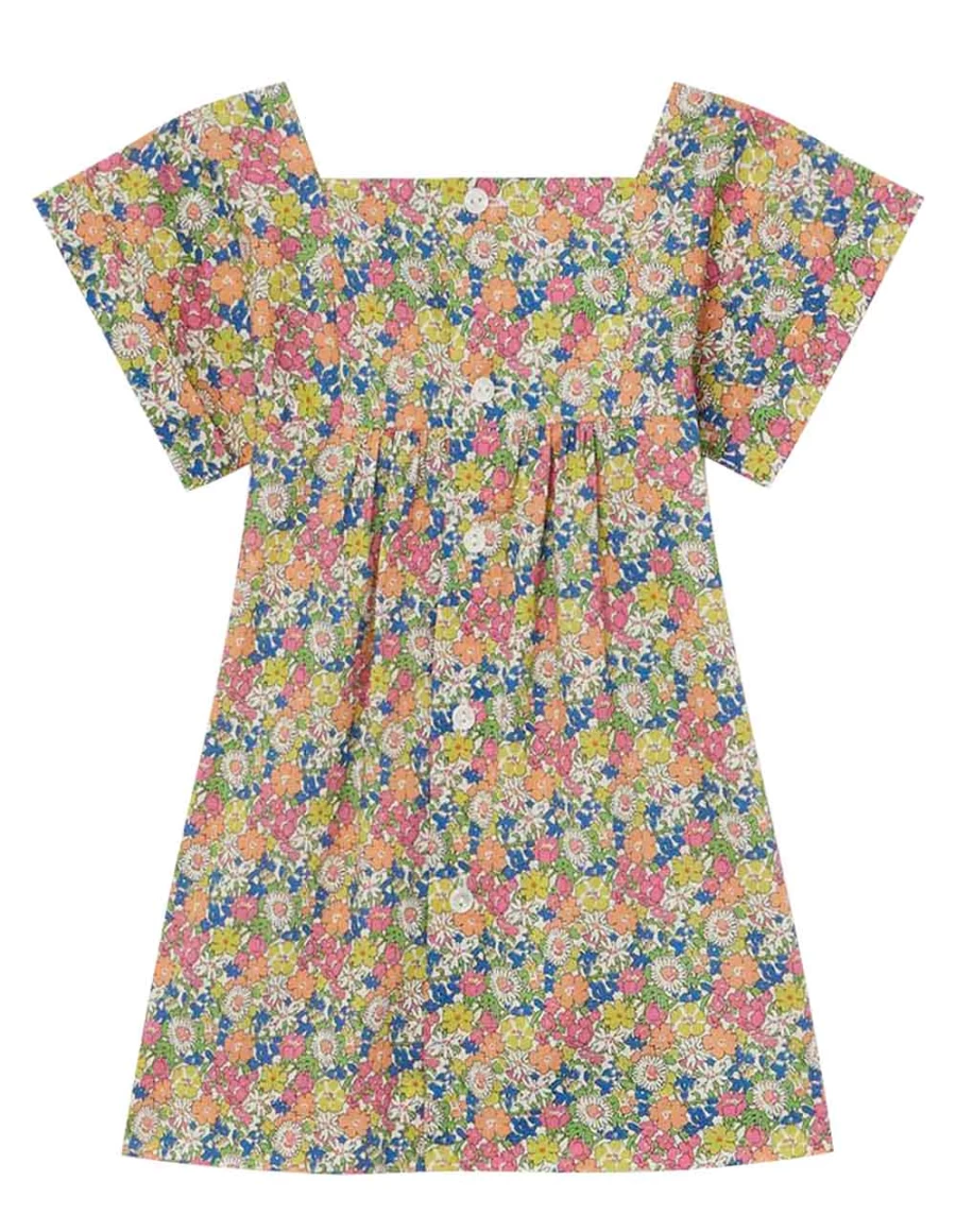 KIDS21 Liberty Dress for Kids - Multi-Colored Floral Print Summer Dress