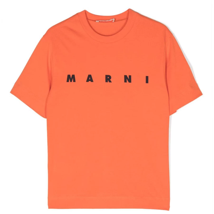 KIDS21 Orange Logo T-Shirt for Kids - Comfortable Cotton Tee with Branded Design